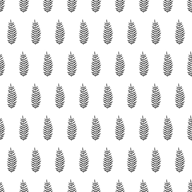 Patrón Sin Fisuras Con Elementos Abstractos Diferentes Plantas Fondo Estilo Diseño Vector Botánico