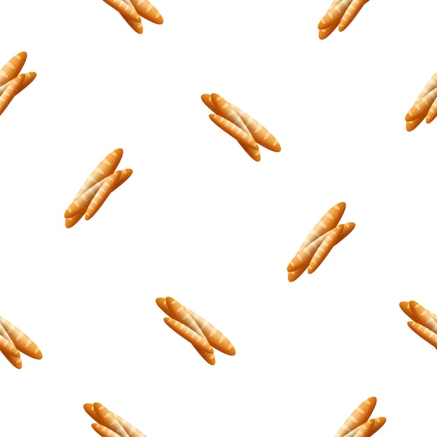Patrón Sin Fisuras Elementos Abstractos Pan Panadería Vector Diseño Estilo Fondo Ilustración