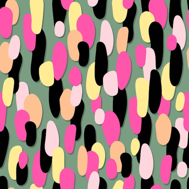 Patrón sin fisuras con elementos de decoración abstracta