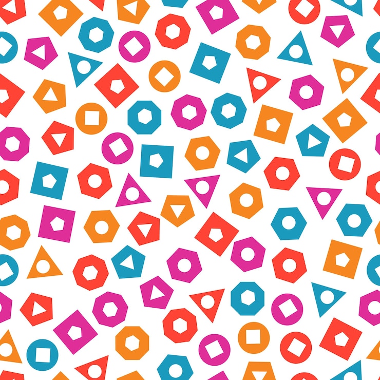 Vector patrón sin fisuras con elementos geométricos multicolores para tejidos y postales. fondo de color moderno de hipsters. ilustración vectorial