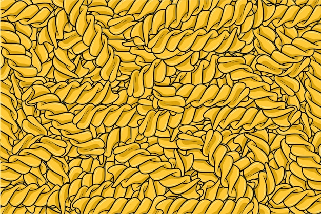 Vector patrón sin fisuras de espigas de trigo sobre un fondo amarillo.