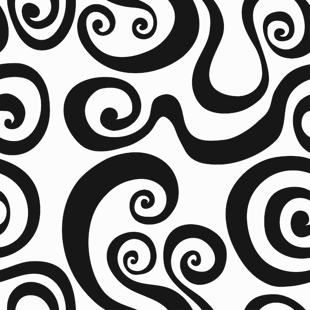 Patrón sin fisuras espiral monocromo