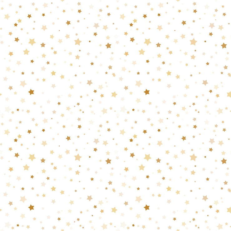 Vector patrón sin fisuras con estrellas doradas fondo blanco