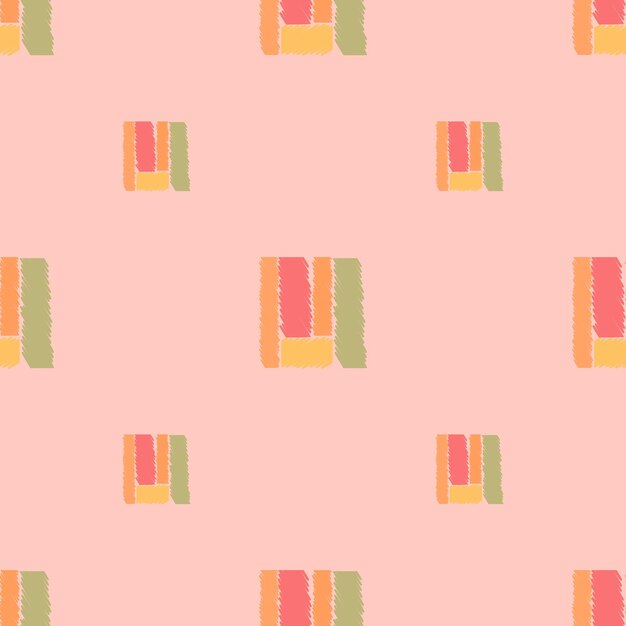 Patrón sin fisuras de etnia. Fondo de alfombra de ornamento nativo. Textura repetida en estilo garabato para tela, papel de envolver, papel tapiz, tejido. ilustración vectorial