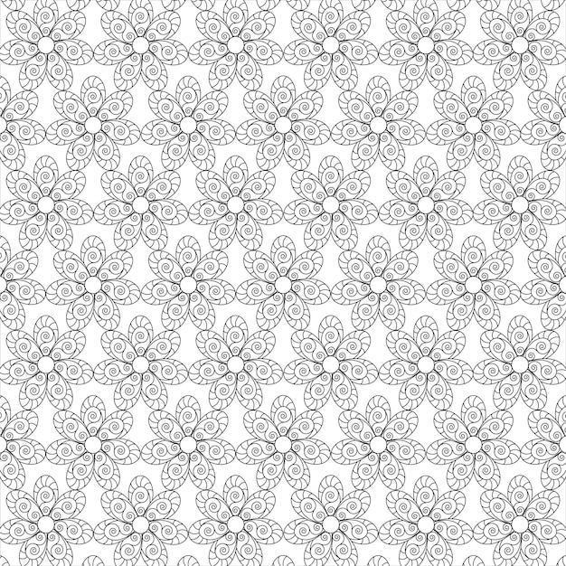 Patrón sin fisuras étnico oriental floral abstracto