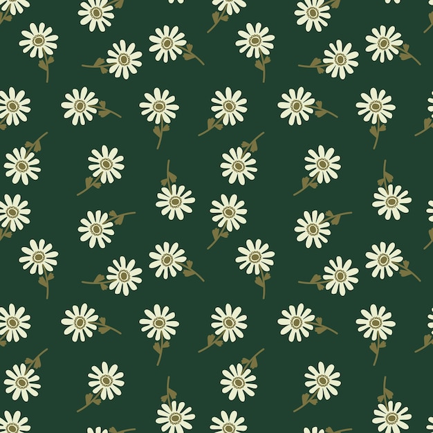 Patrón sin fisuras de flor ingenua Lindo fondo floral sin fin