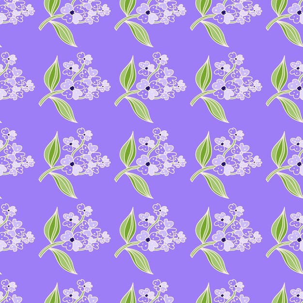 Patrón sin fisuras con flores decorativas Fondo floral Plantas lindas telón de fondo sin fin