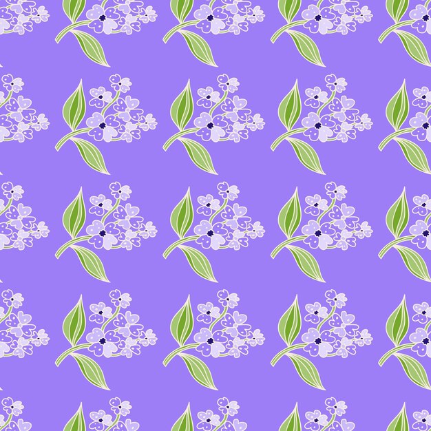 Patrón sin fisuras con flores decorativas fondo floral plantas lindas telón de fondo sin fin