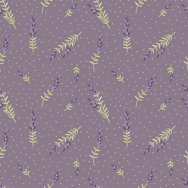 Patrón sin fisuras con flores de lavanda.