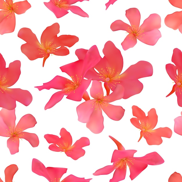 Patrón sin fisuras con flores rojas tropicales Hermosa flor pla