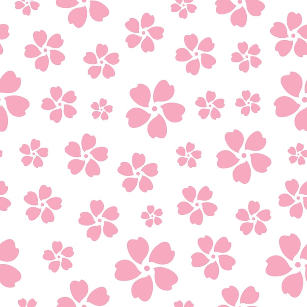 Patrón sin fisuras con flores de sakura rosa