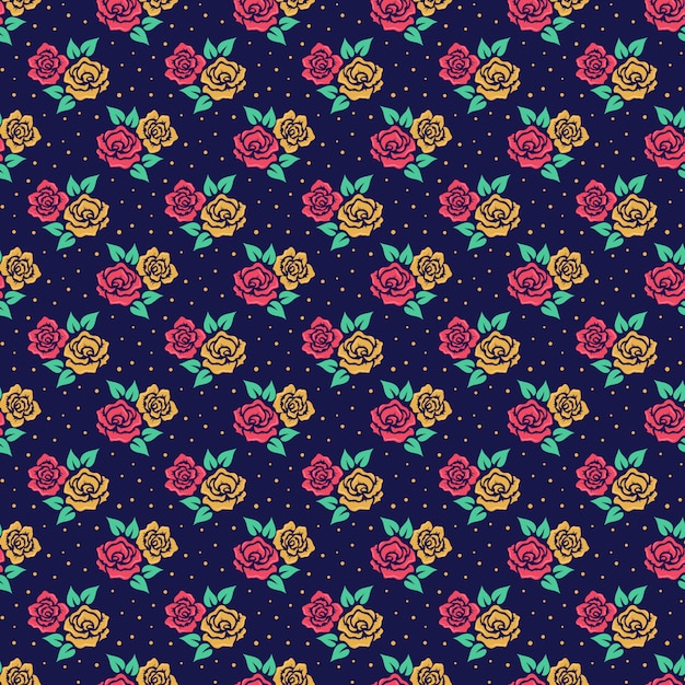 patrón sin fisuras con flores.
