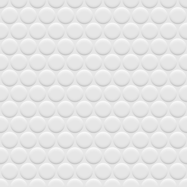 Patrón sin fisuras de fondo blanco 3D con círculos