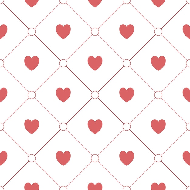 Patrón sin fisuras con fondo enlosables romántico de corazones
