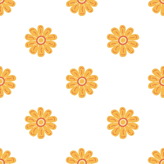 Patrón sin fisuras con fondo floral de flores vintage