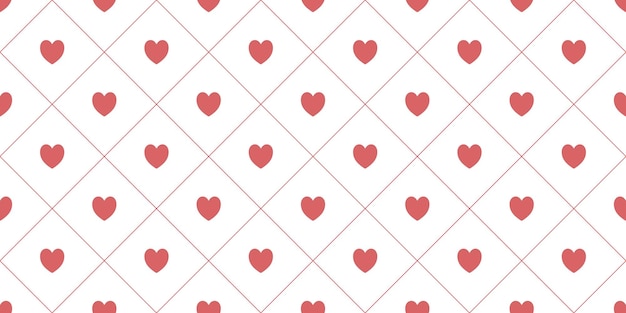 Patrón sin fisuras con fondo romántico de corazones