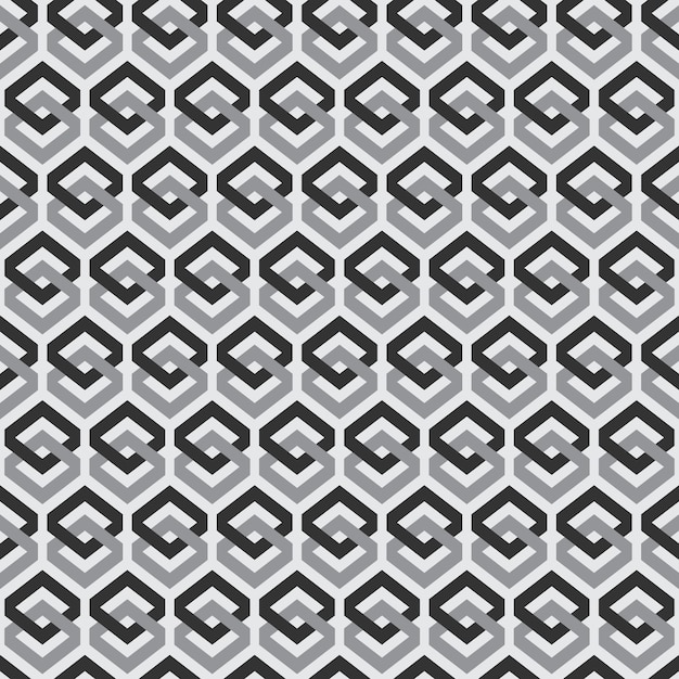 Patrón sin fisuras de formas geométricas blanco negro