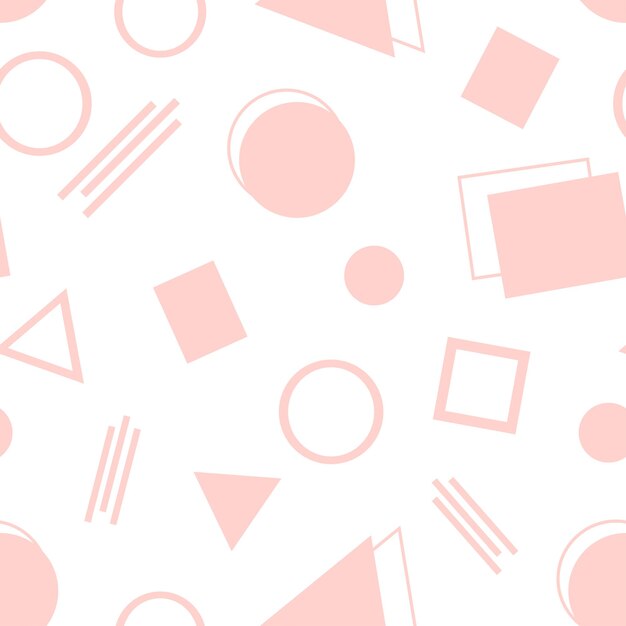 Patrón sin fisuras de formas geométricas rosa