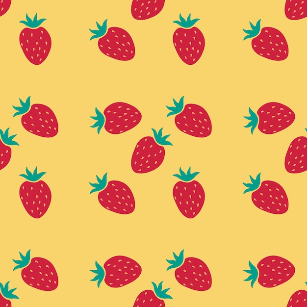 Patrón sin fisuras con fresa. Fondo de frutas.