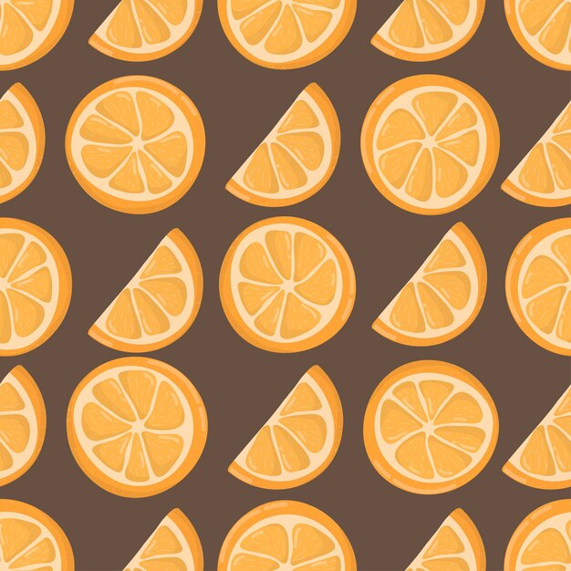 Patrón sin fisuras de fruta naranja. Fondo de Ftuit exótico