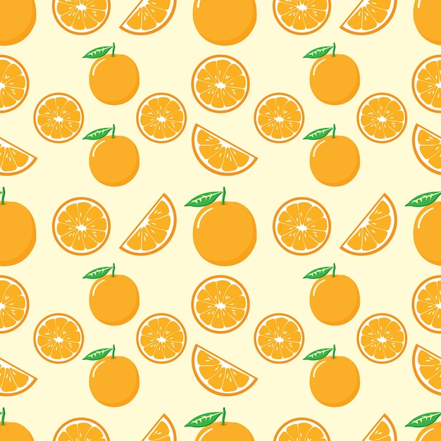 Patrón sin fisuras de fruta naranja