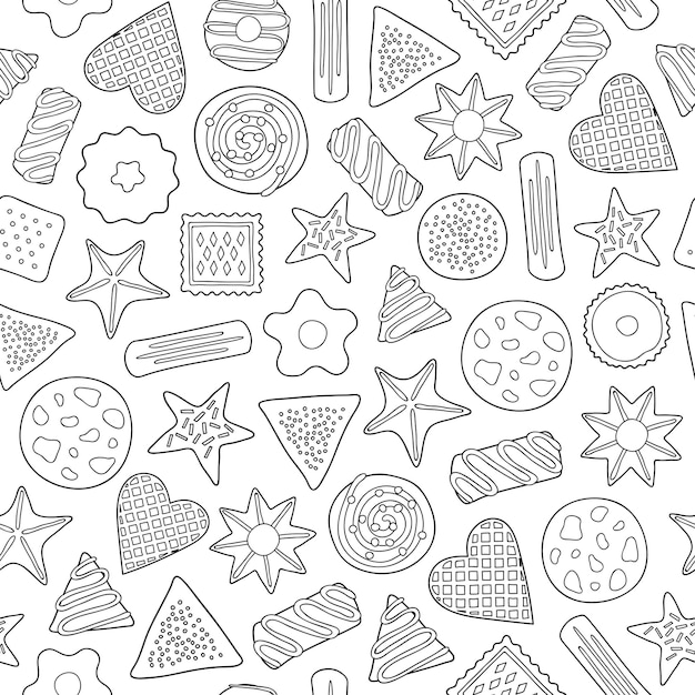 Patrón sin fisuras con galletas