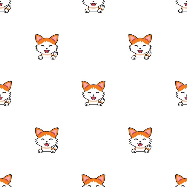 Patrón sin fisuras de gato de personaje de dibujos animados
