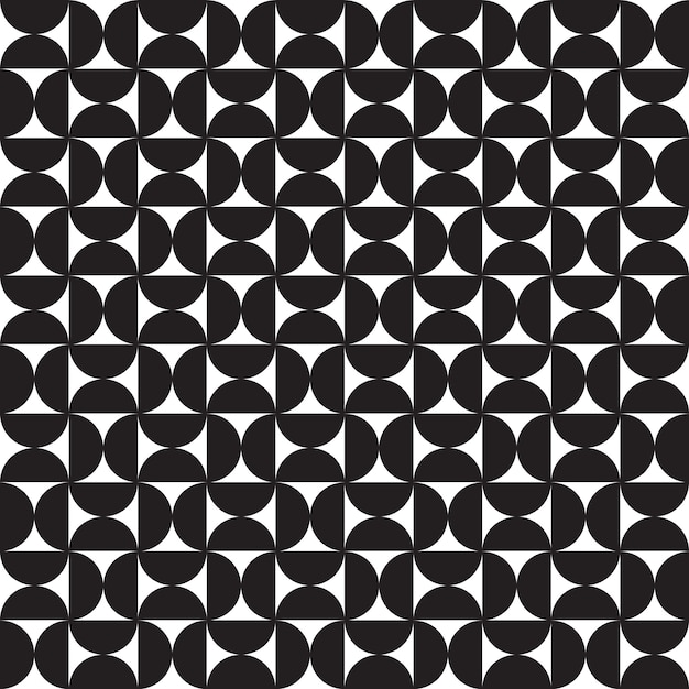 Patrón sin fisuras geométrico Fondo blanco y negro.