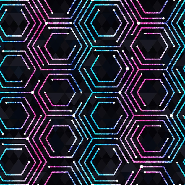 Patrón sin fisuras geométrico neón