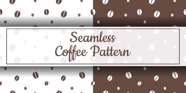 Vector patrón sin fisuras de grano de café para cartel de banner de etiqueta y producto de embalaje