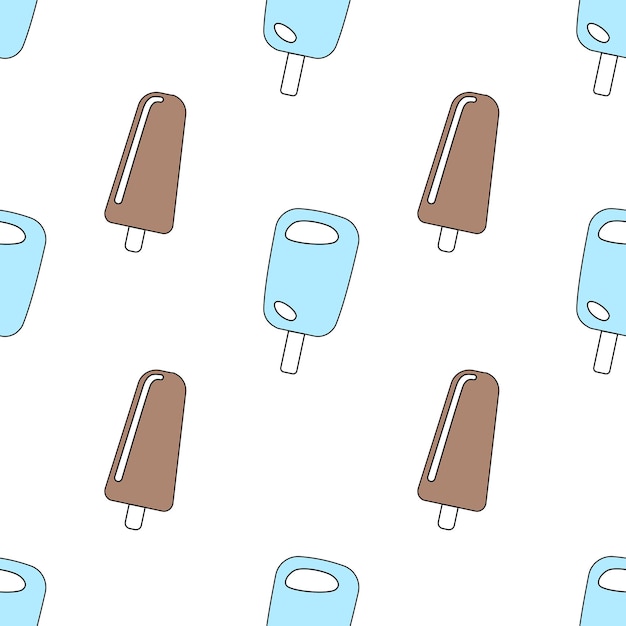 Patrón sin fisuras con helado Vector illustrationxA