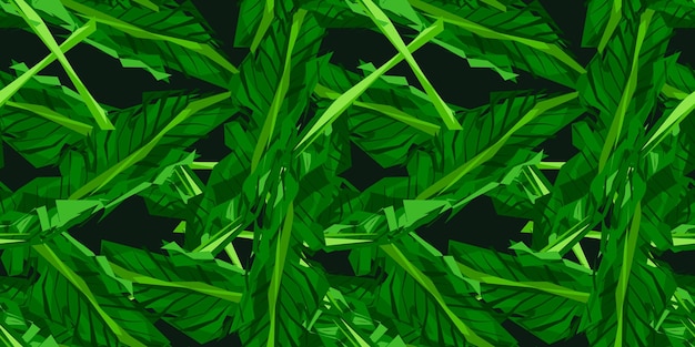 Vector patrón sin fisuras de hoja de plátano abstracto fondo de camuflaje de hojas tropicales