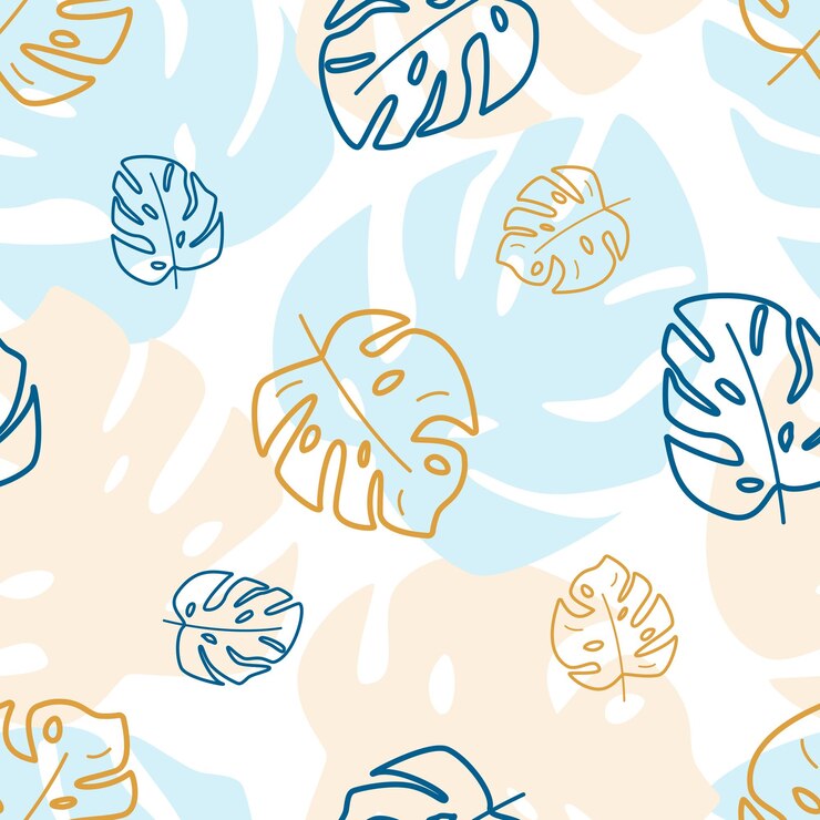 Patrón sin fisuras de hojas de monstera. Papel tapiz de fondo de una planta tropical en un estilo plano.