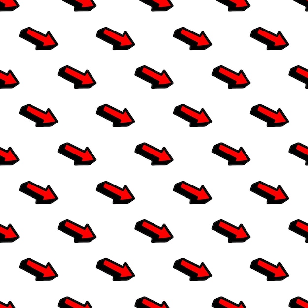 Patrón sin fisuras con una ilustración cursorVector rojo