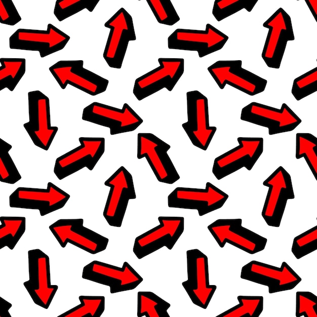 Patrón sin fisuras con una ilustración cursorVector rojo