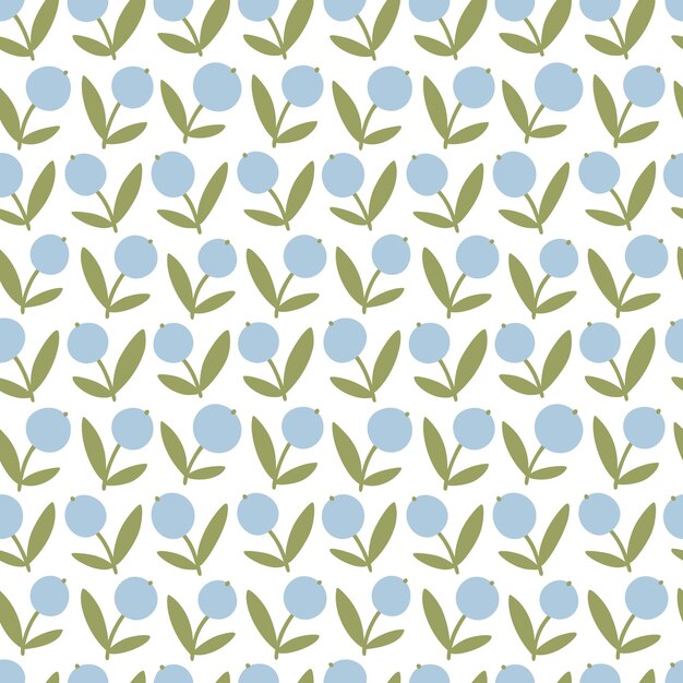 Patrón sin fisuras con ilustración de vector de bayas de garabato decorativo