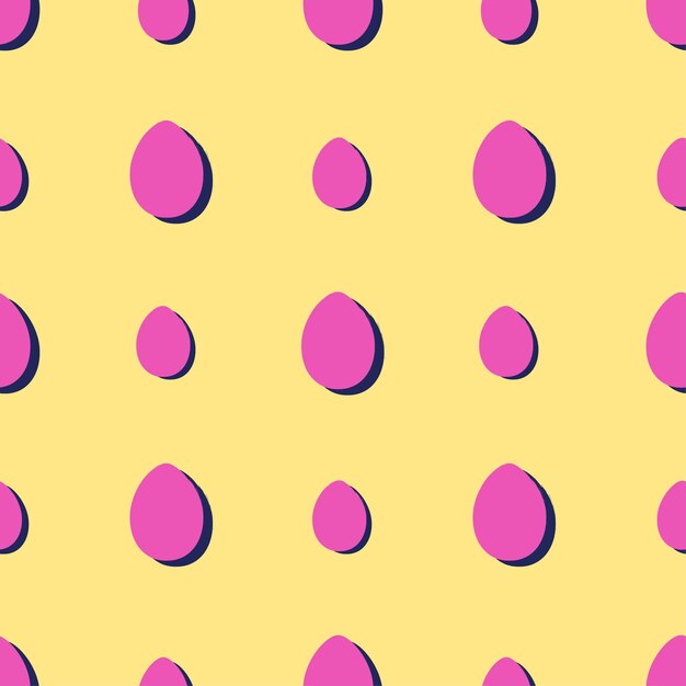 Patrón sin fisuras con ilustración de vector colorido de huevos de pascua