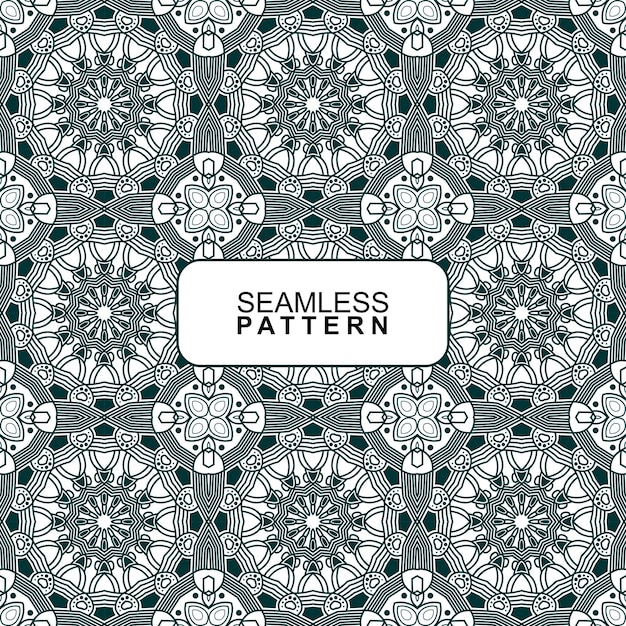 Patrón sin fisuras. Ilustración vectorial, mandala.