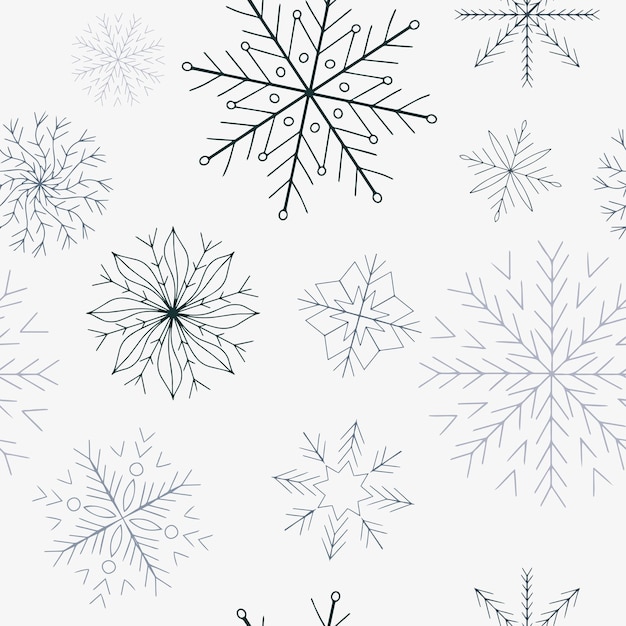 Patrón sin fisuras de invierno con copos de nieve cayendo Fondo de Navidad para invitación de tarjeta de tela