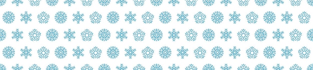 Patrón sin fisuras de invierno con copos de nieve