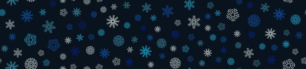 Patrón sin fisuras de invierno con copos de nieve
