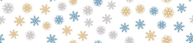 Patrón sin fisuras de invierno con copos de nieve