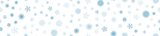 Patrón sin fisuras de invierno con copos de nieve