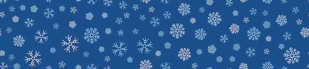 Patrón sin fisuras de invierno con copos de nieve