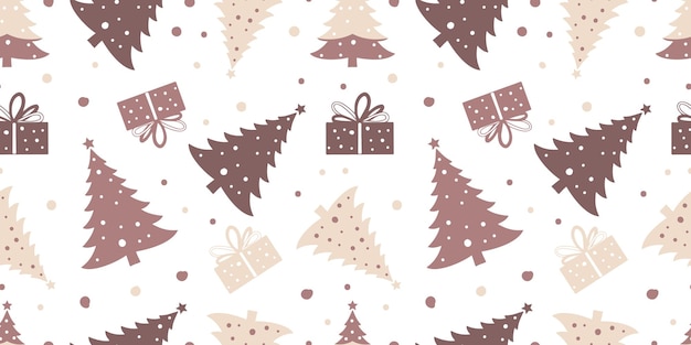 Un patrón sin fisuras de invierno y Navidad alegres
