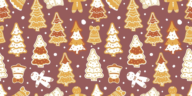 Un patrón sin fisuras de invierno y Navidad alegres