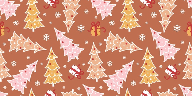 Un patrón sin fisuras de invierno y Navidad alegres