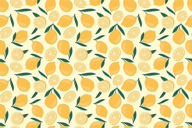 Patrón sin fisuras con limones.