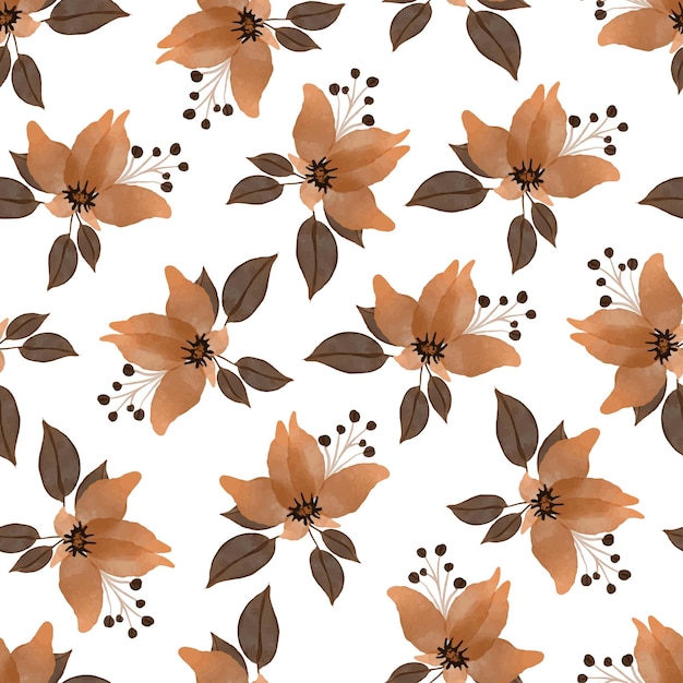 Patrón sin fisuras de lindas flores naranjas para tela y diseño de papel tapiz