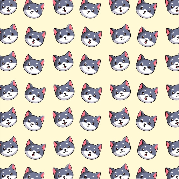 Patrón sin fisuras con lindo gato
